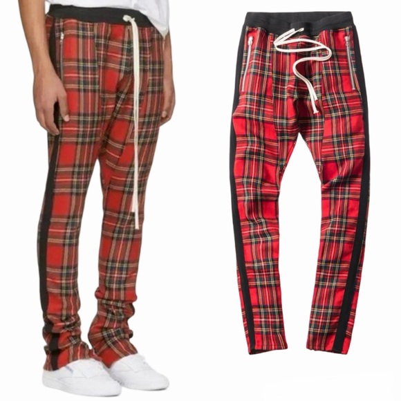 Fear Of God 5th Collection Tartan Wool Plaid Trousers Size Medium Zip Hems
